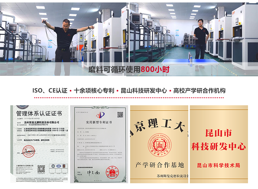免去殘留磨料煩惱：斯曼克高速水粒子采用特殊流體磨料，不沾不黏免去殘留磨料清理煩惱。 高精度保持：斯曼克高速水粒子比標準磨粒流對精度的控制更高，還可用于薄壁工件的毛刺清理。 便于實現全自動化：斯曼克高速水粒子目前已經為多家知名企業實現內<a href='http://www.cjq1b.cn' target='_blank'><u>交叉孔去毛刺</u></a>全自動化生產，無需人工參與。